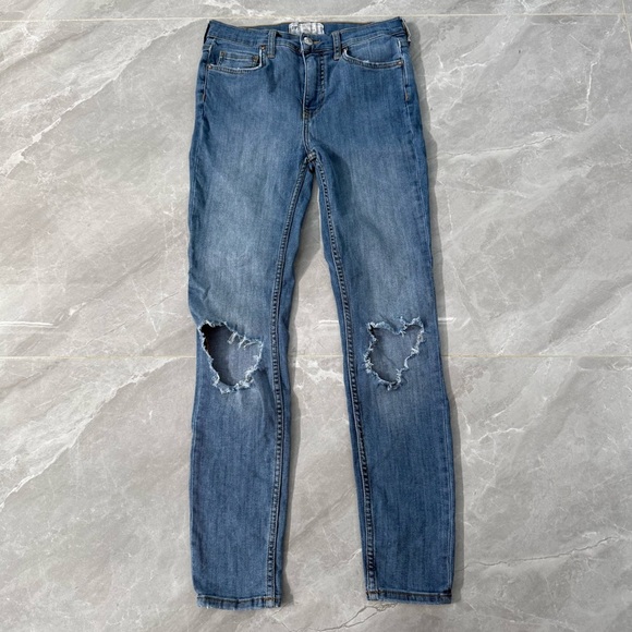 Free People Denim - Women’s Free People Distressed High Rise Stretch Skinny Jeans 61855-16515125